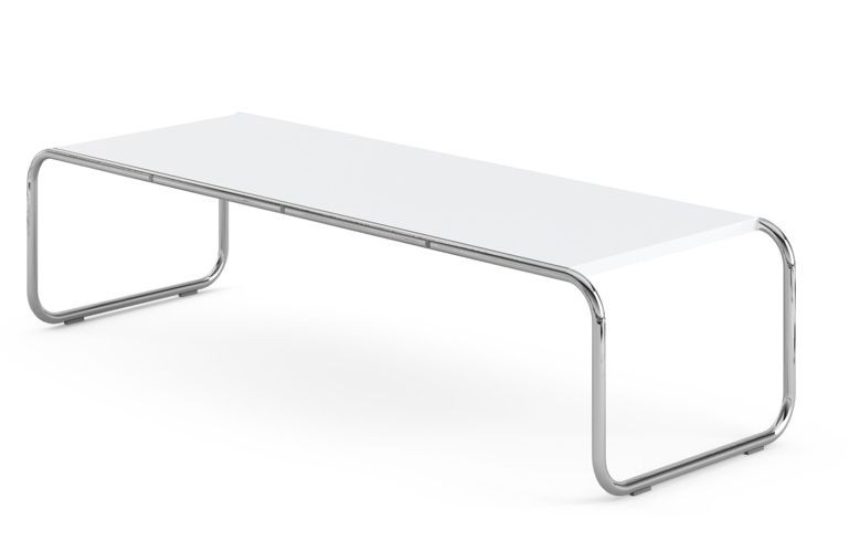 table basse lacio pietement tubulaire knoll marcel breuer